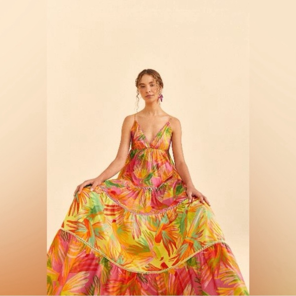 FARM RIO - NWT - Tropical Maxi Dress Size S - Picture 2 of 6